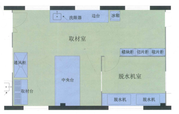 實驗取材室、標本接收室布局要求